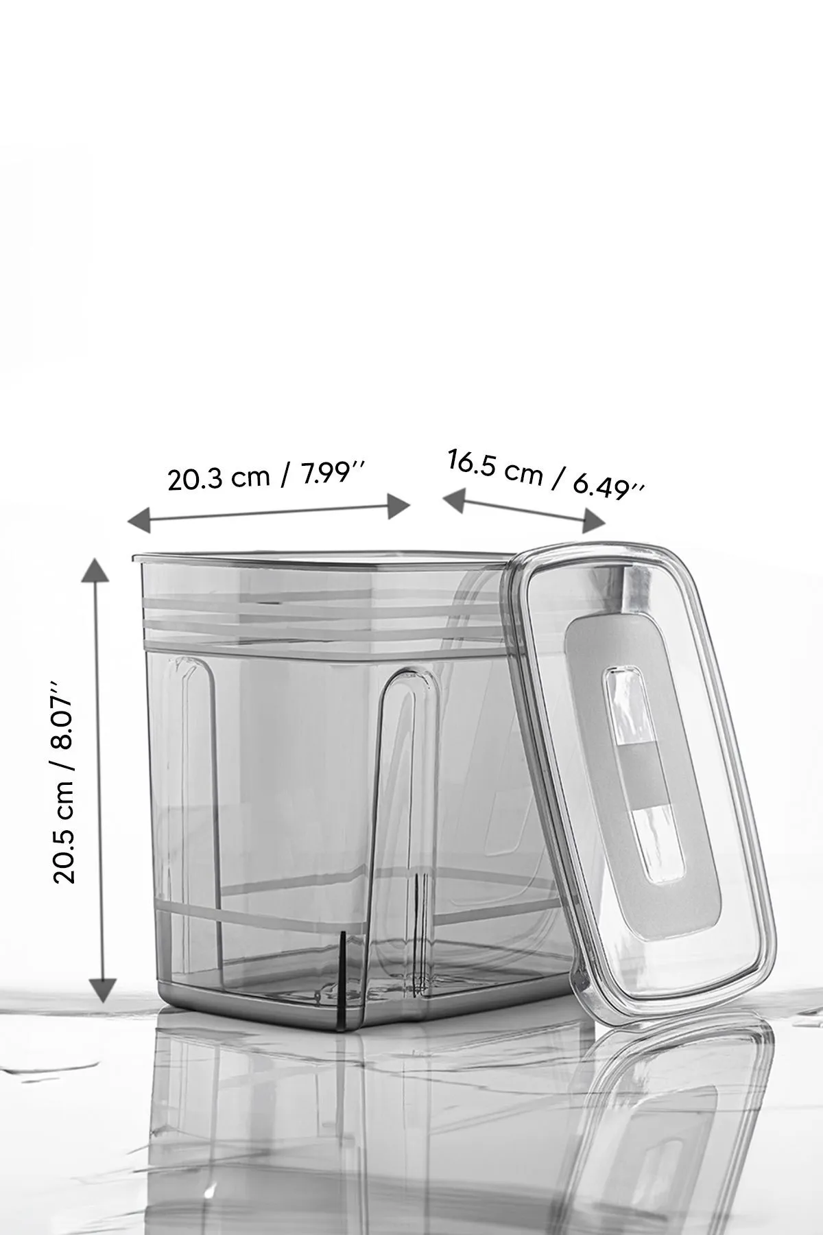 Meleni Home  2-teilige Mega beschriftete Waschmittel-Aufbewahrungsbox Lena Tablet-Waschmittel-Vorratsbehälter mit praktischem Deckel 2x5,5 Lt