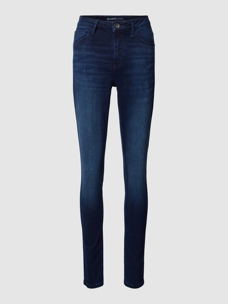 Jeans im 5-Pocket-Design Modell 'CELIA' in dunkelblau