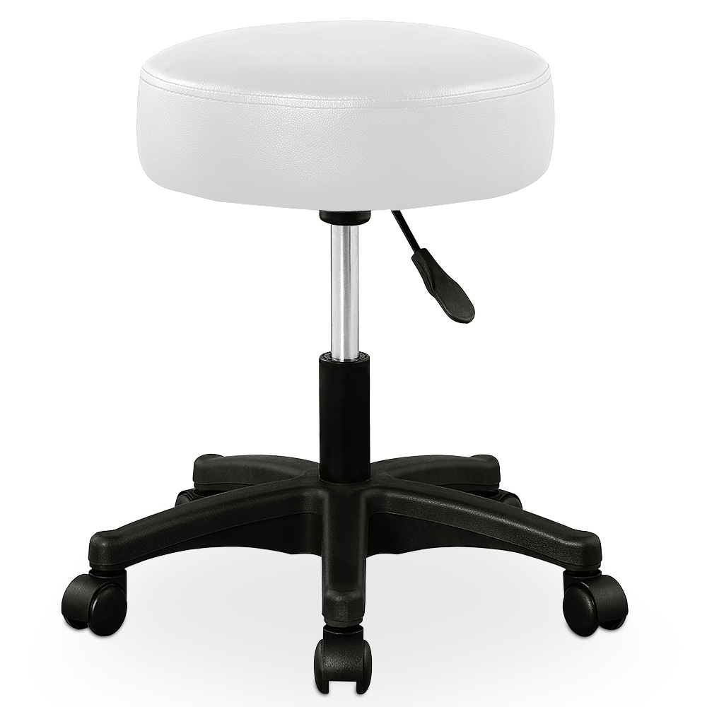 Casaria Deuba Rollhocker weiß