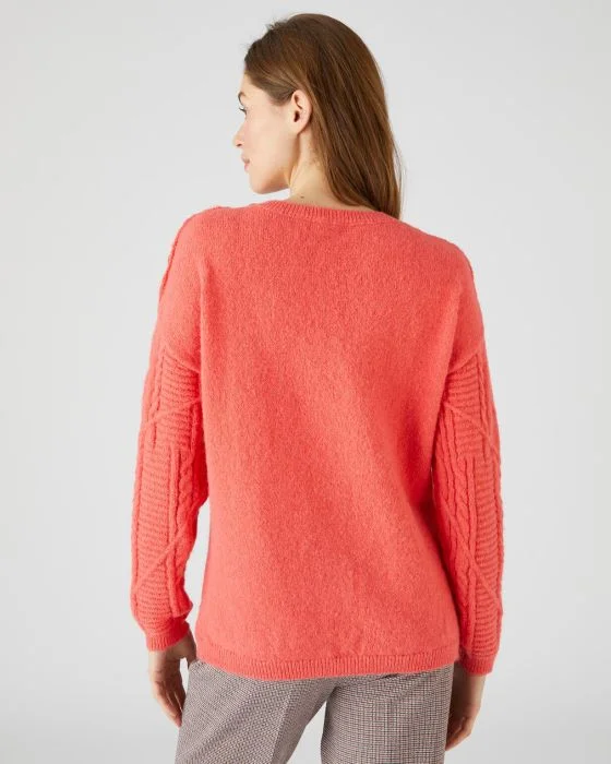 Pull chaud à torsades et boutons Thermolactyl
