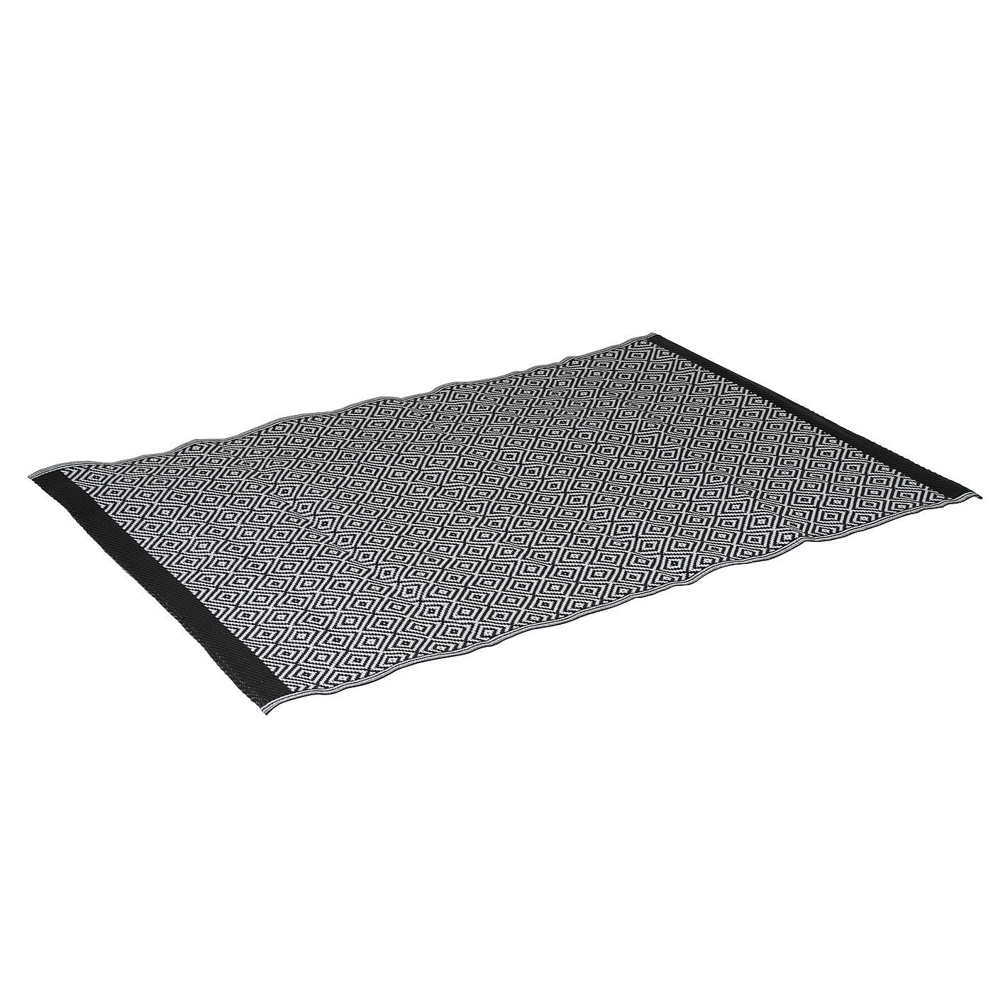 Bo-Camp Urban Outdoor Kingston Beach 180 x 120 cm schwarz weiße Chill-Matte