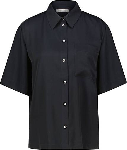 Marc O'Polo Damen Hemdbluse Regular Fit Kurzarm