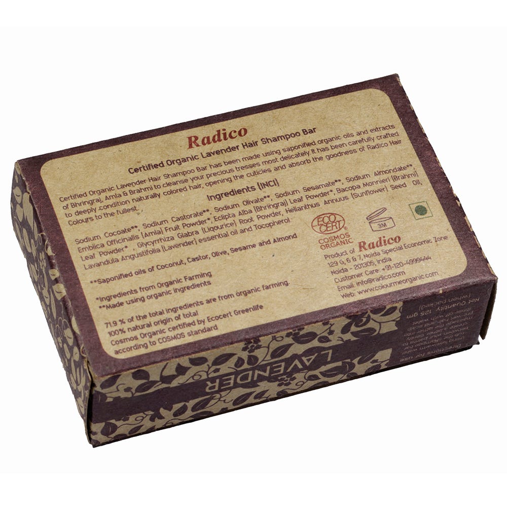 Radico Organic Lavender Hair Shampoo Bar 125 g
