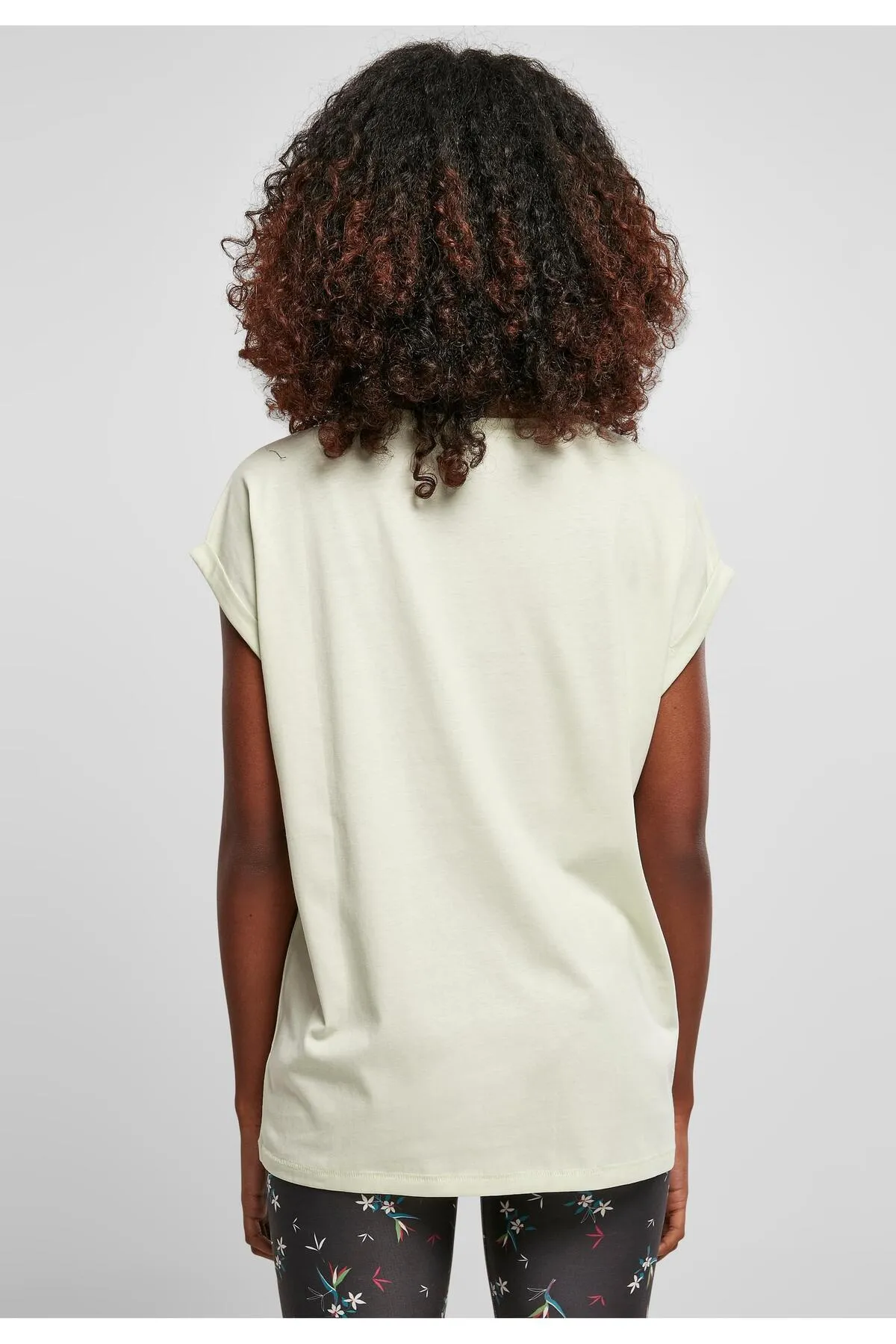 Urban Classics  Damen T-Shirt mit verlängerter Schulterpartie für Damen