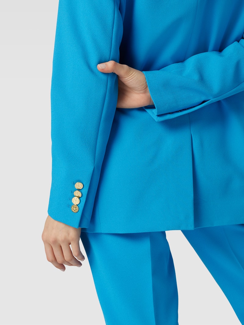 Blazer mit Reverskragen Modell 'Chiara Crepa' in royalblau
