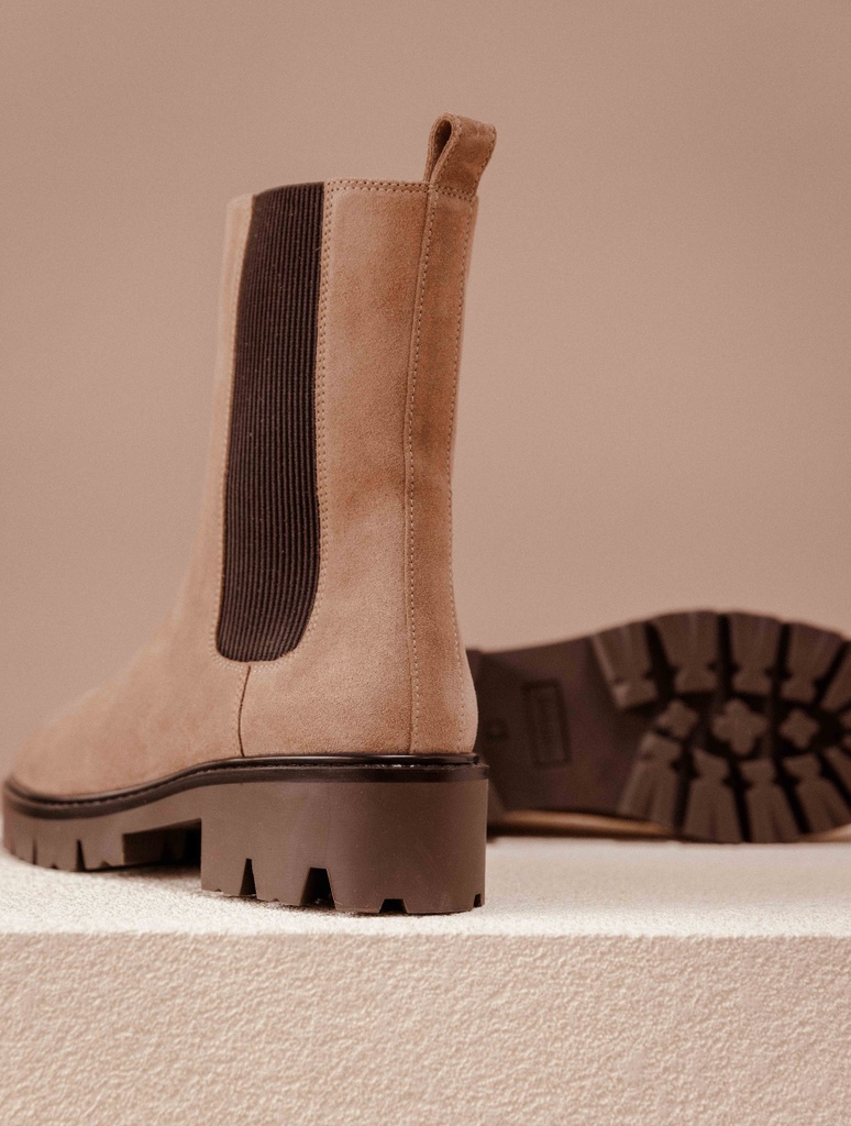 Ivy - Taupe Mohair & Marron