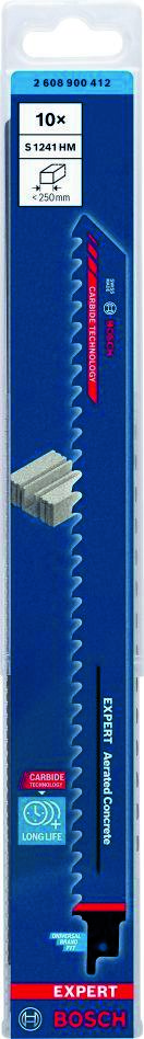 Bosch Blue Zubehör 2608900412 Expert „Porenbeton“ S 1241 HM Säbelsägeblatt 10-teilig