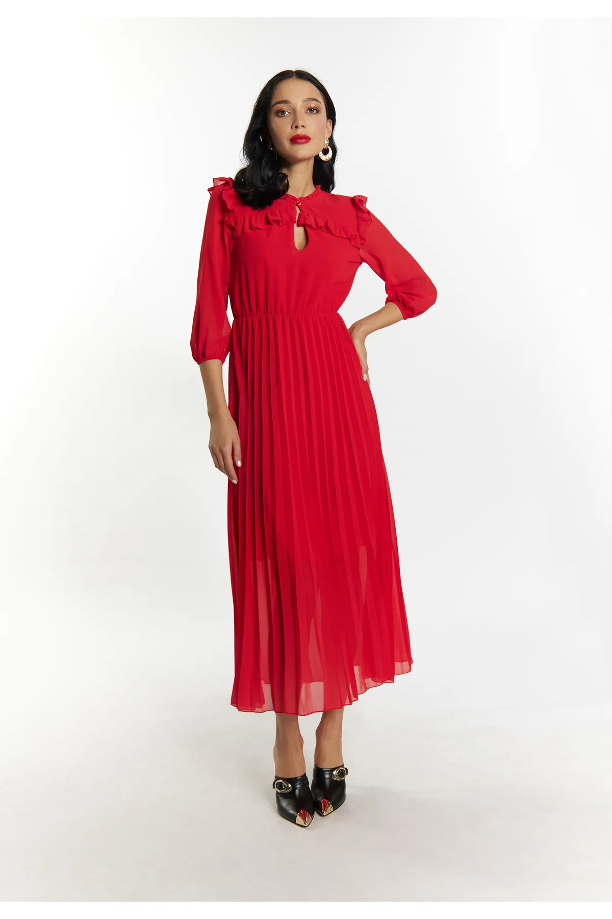 Faina  Kleid - Rot - Basic