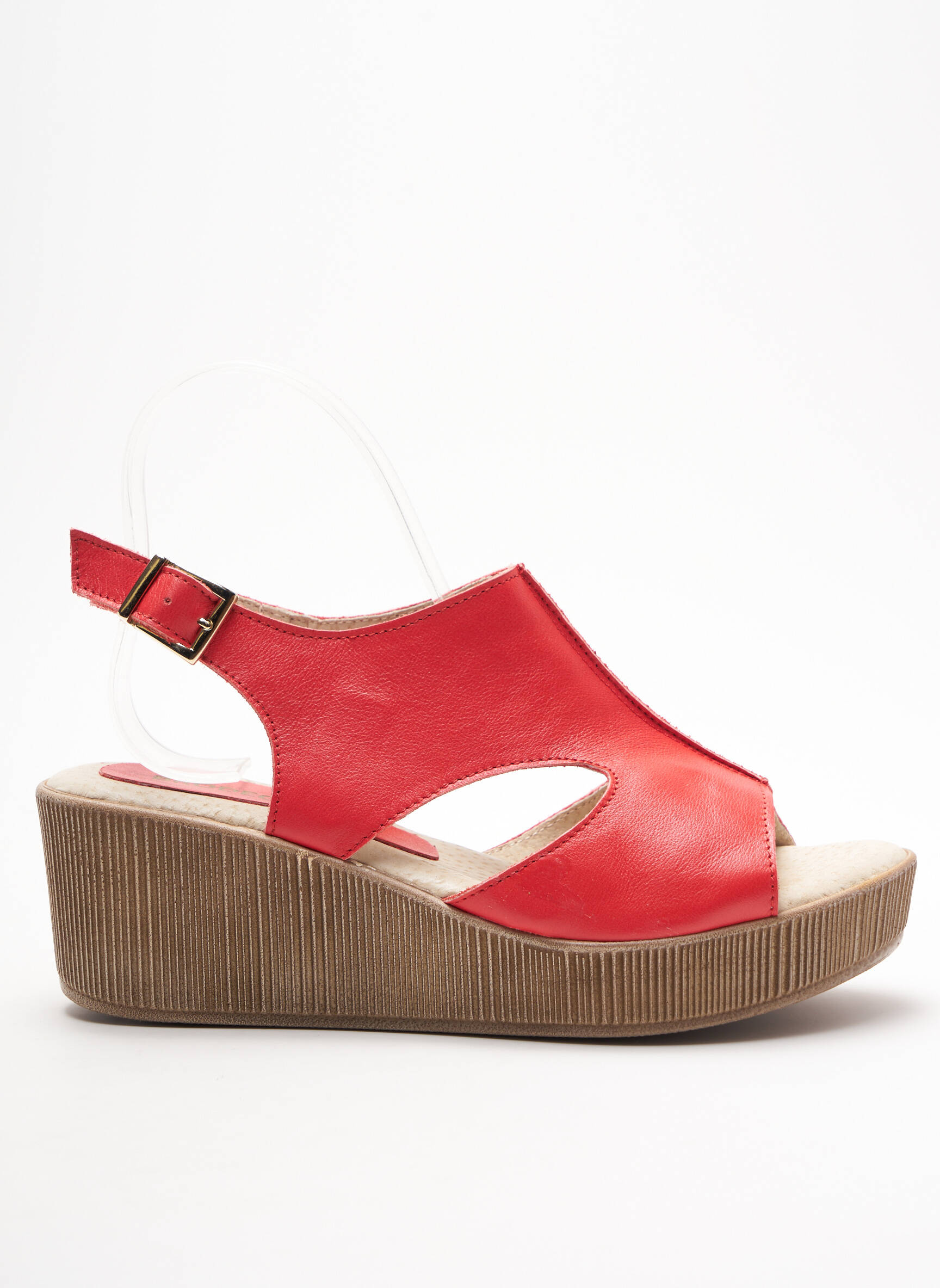 Brodequins Sandales Nu Pieds Femme couleur rouge