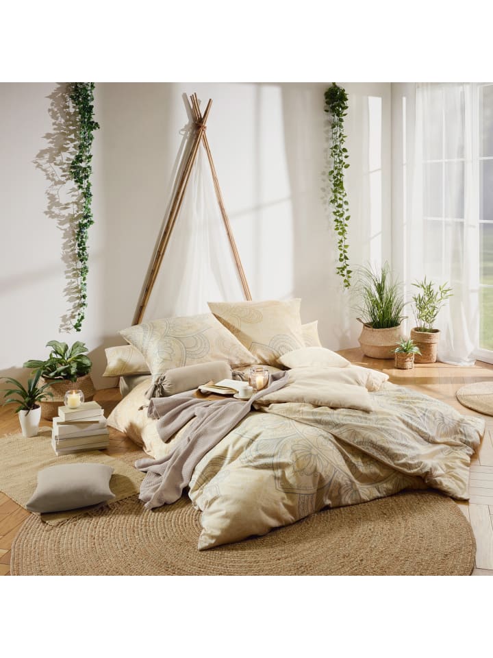 Erwin Müller Mako-Satin Wendebettwäsche in beige günstig kaufen