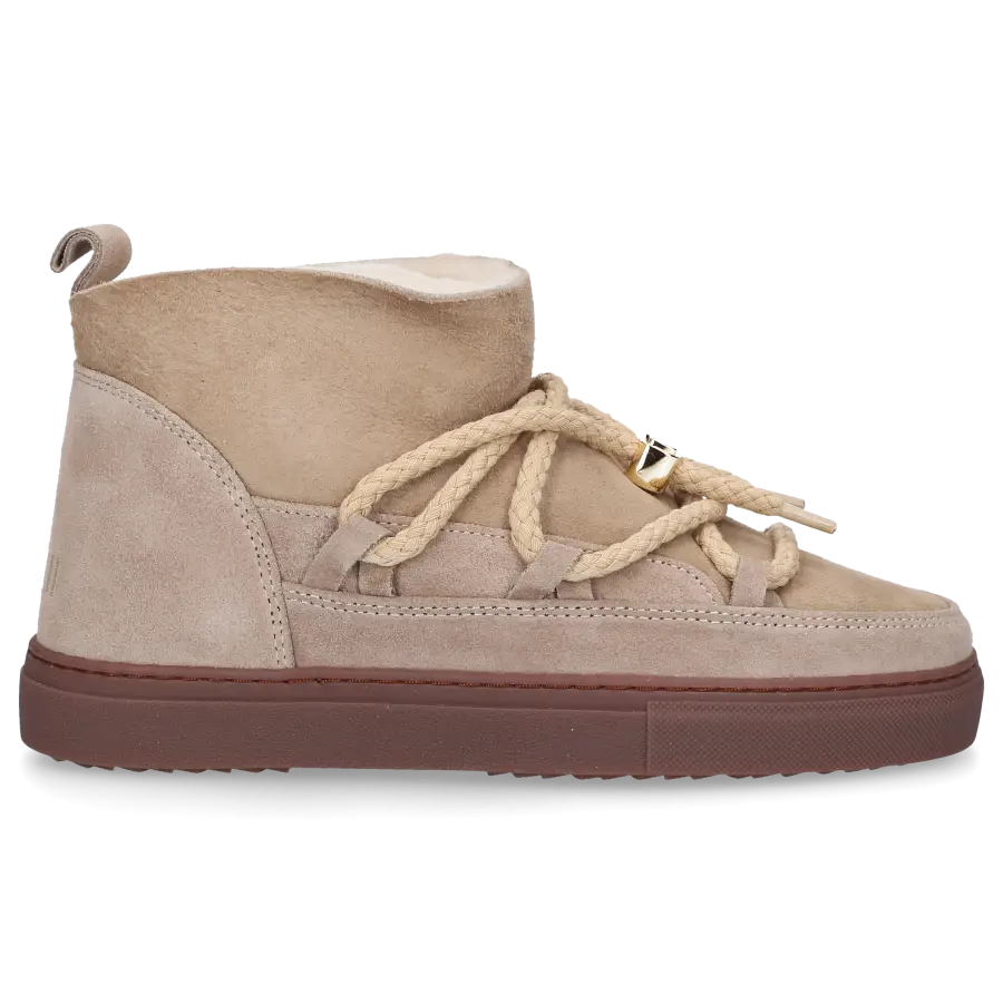 INUIKII - Snowboots CLASSIC LOW Veloursleder - beige