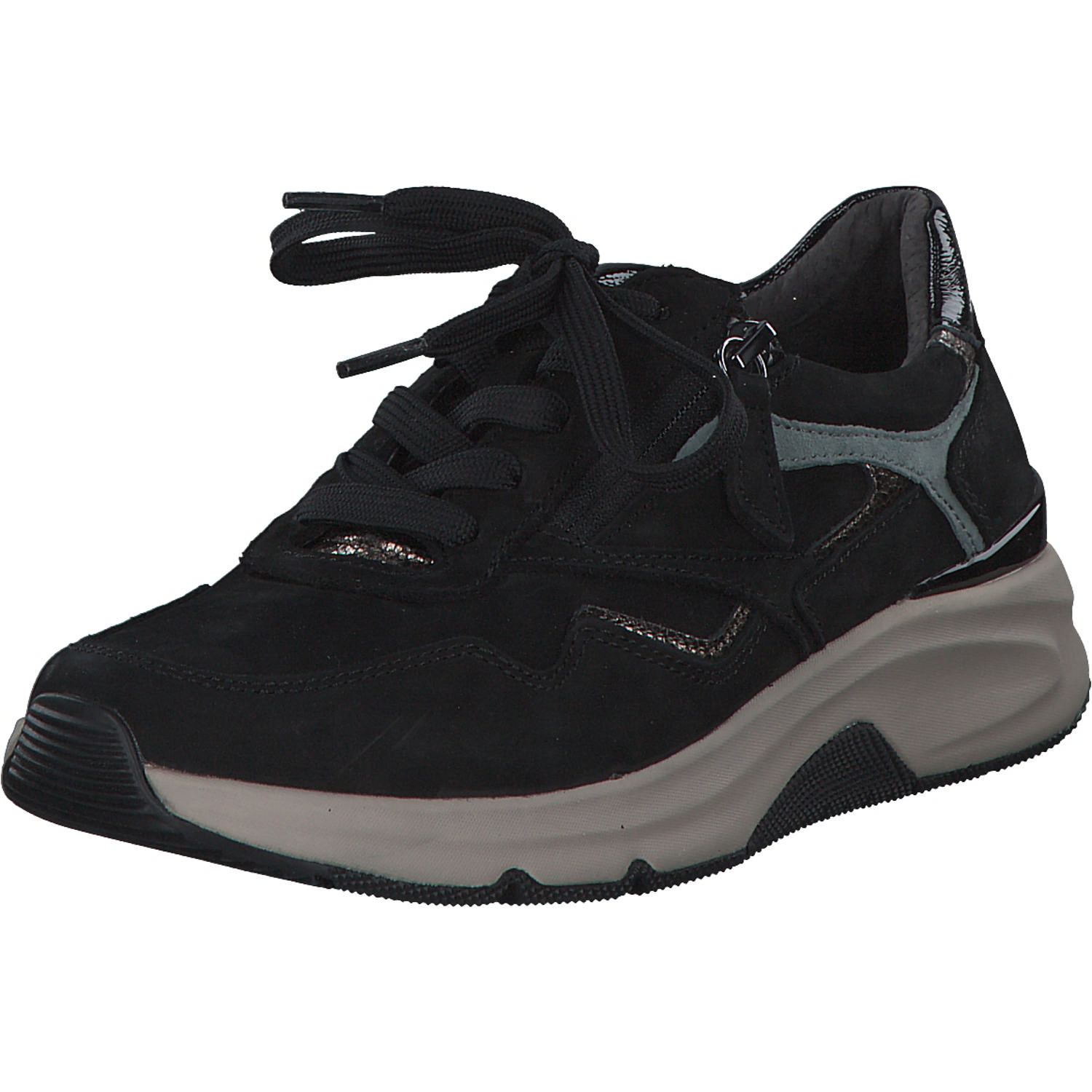 Gabor 96.896, Sneakers Low, Damen, Schwarz/Jade
