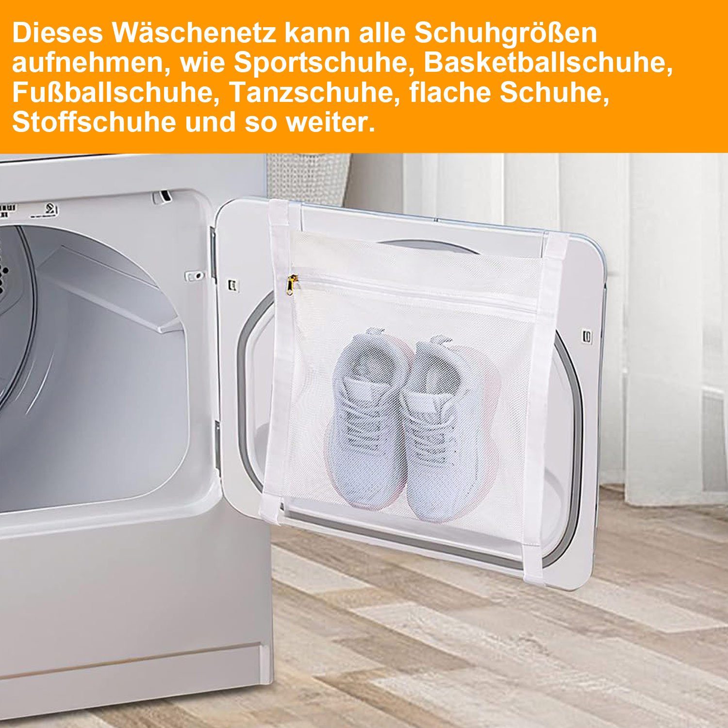 Daisred Wäschesäckchen 2 Stück Sneaker Wäschenetz Für TrocknerWaschmaschine,(2-St)