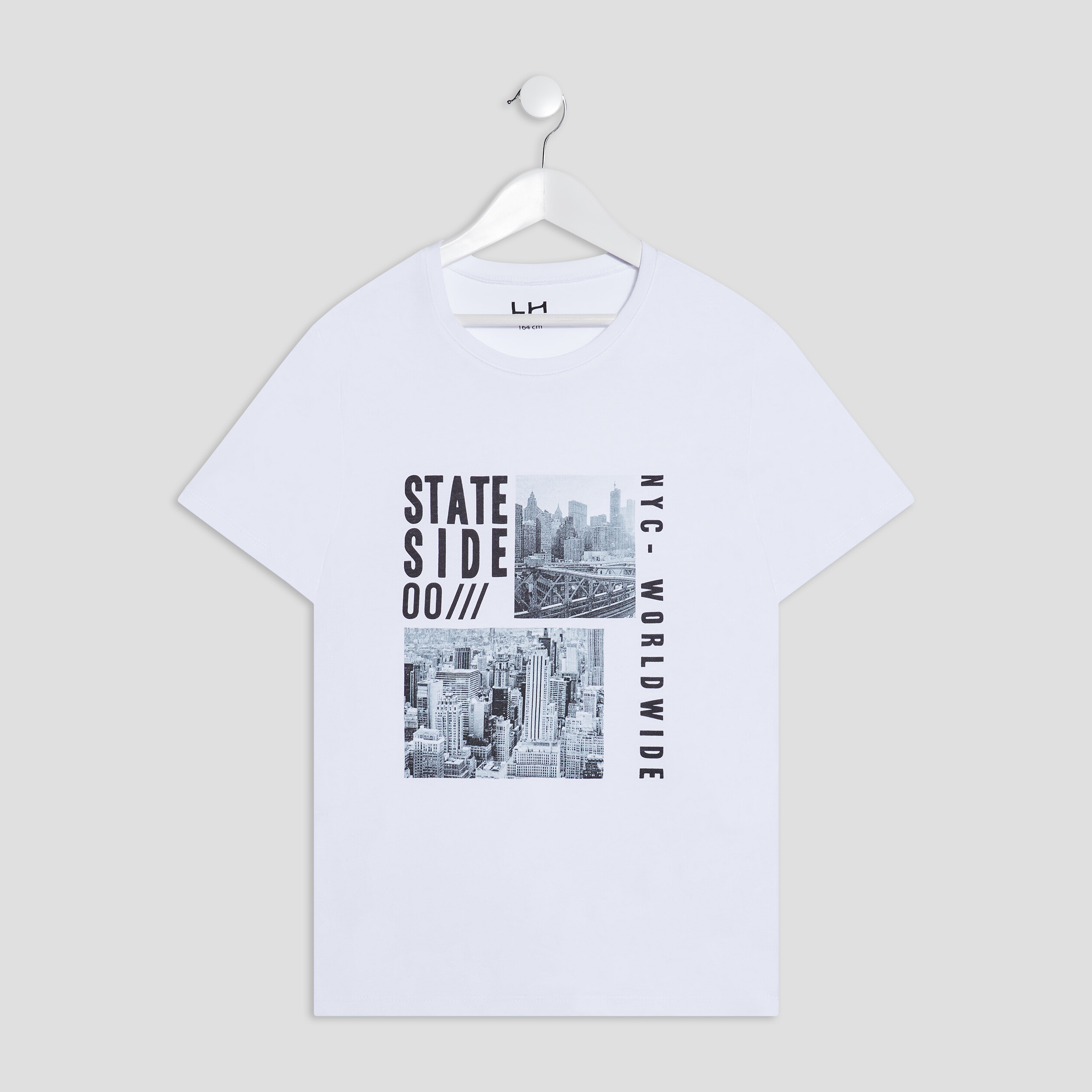 T-shirt manches courtes blanc homme | La Halle