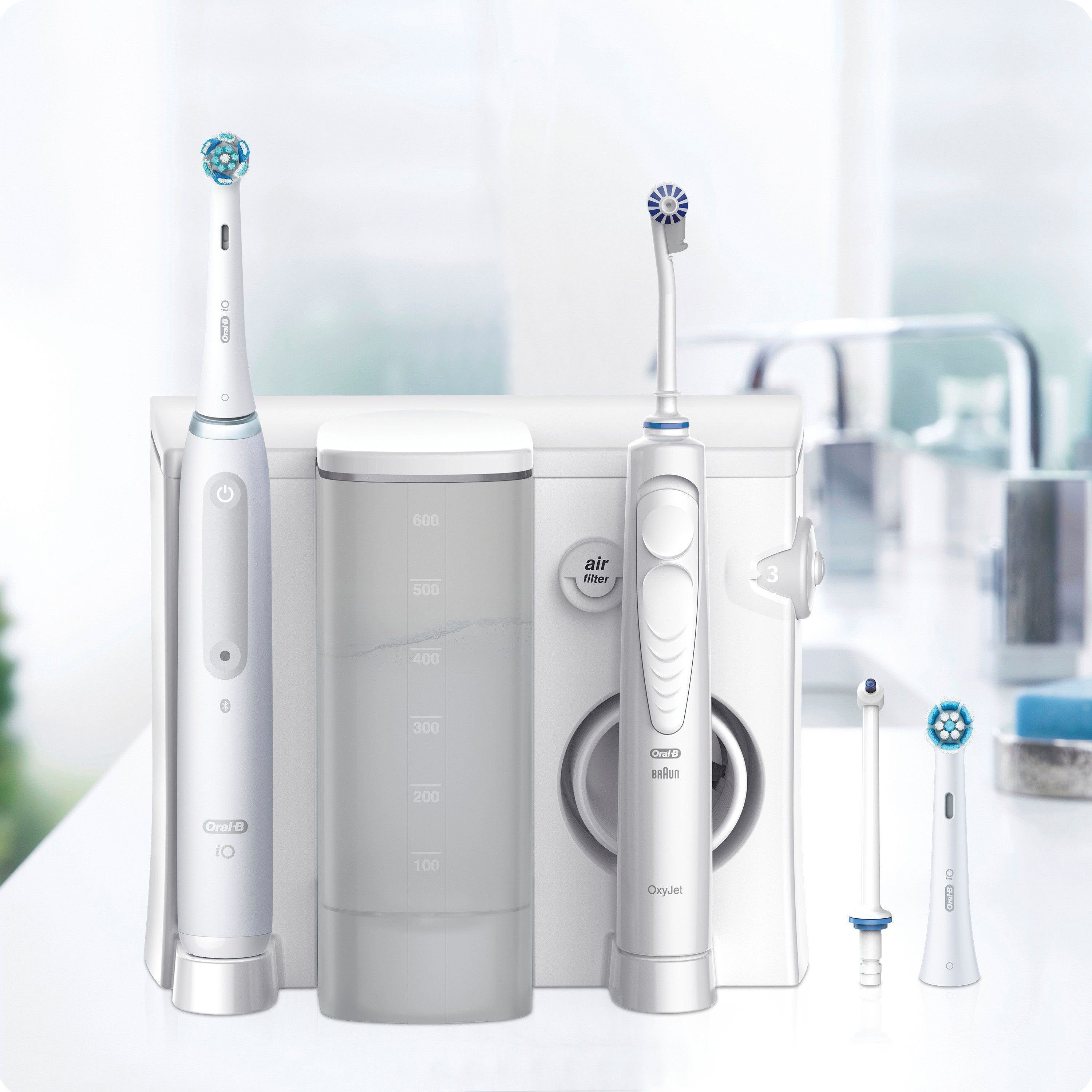 Oral-B Munddusche Oral Health Center, mit iO Series 4 elektrische Zahnbürste