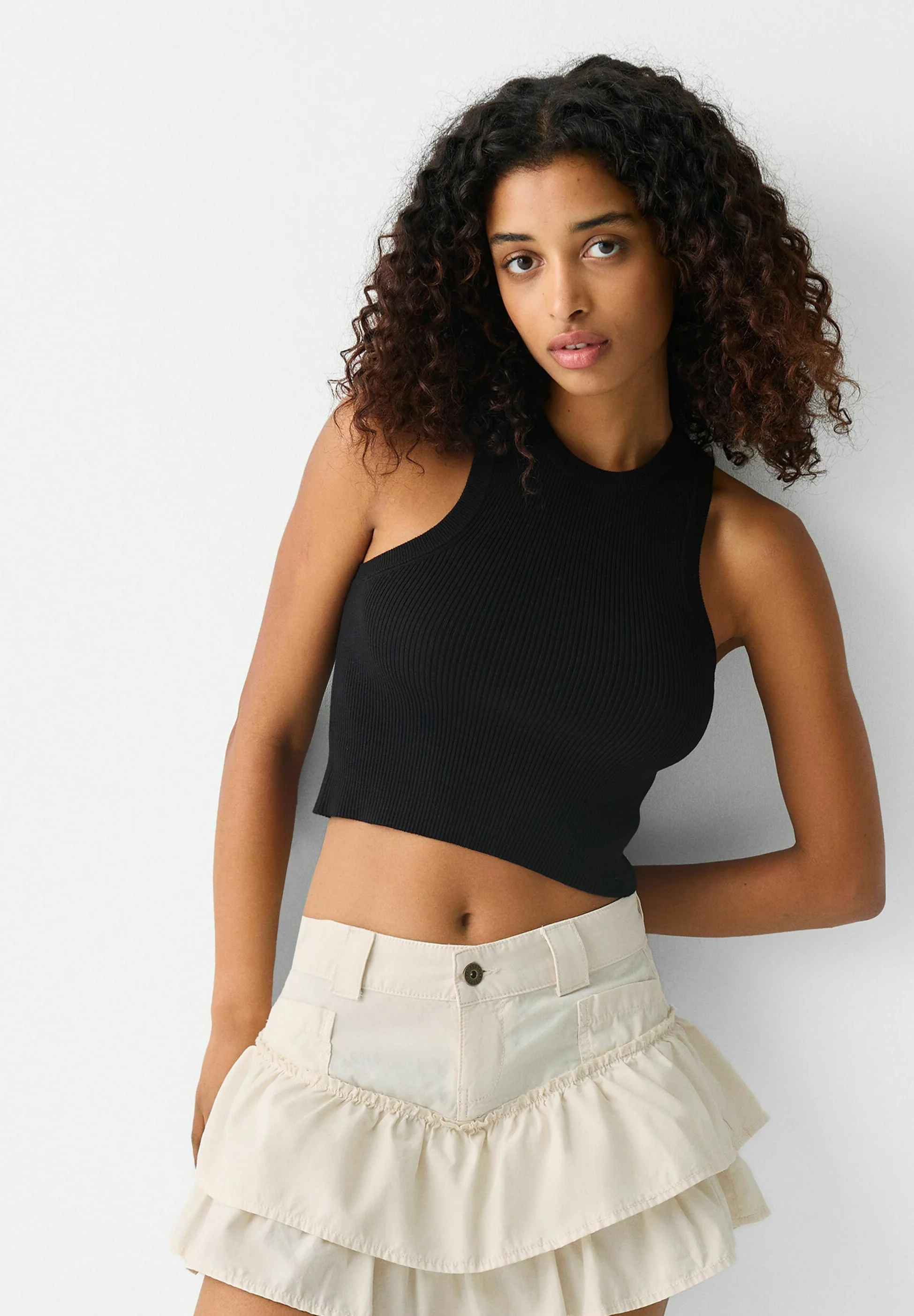 Bershka RUFFLES - Falda campana