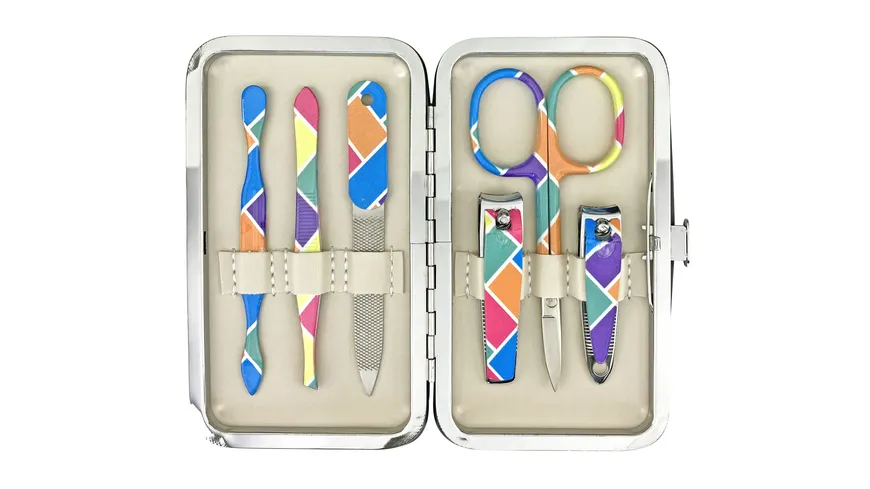 Rahmenmaniküre Etui, 6-teilig, Balken, Glitzer Balken, Glitzer