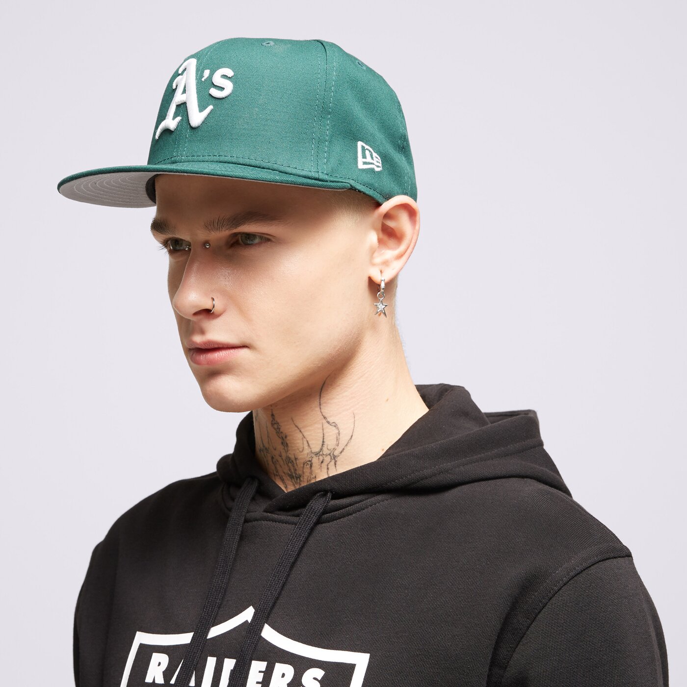 NEW ERA MÜTZE TEAM SIDE PATCH 5950 ATHLETICS OAKLAND ATHLETI Grün