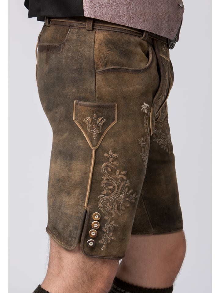 Stockerpoint Stockerpoint Trachtenlederhose Logan in kiesel gespeckt günstig kaufen