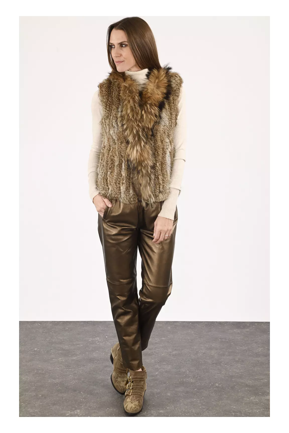 La Canadienne Autres Gilets Femme couleur beige