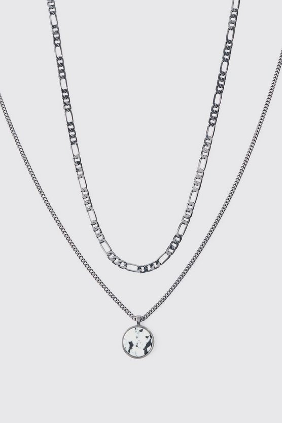 Longer Length Multi Layer Pendant Necklace