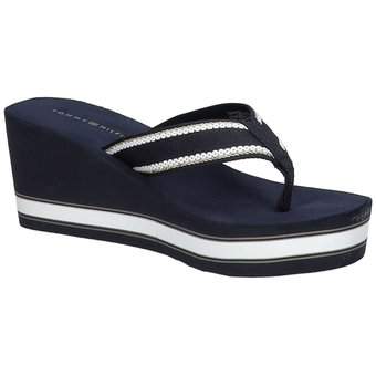 Tommy Hilfiger Wedge Beach Sandal in blau