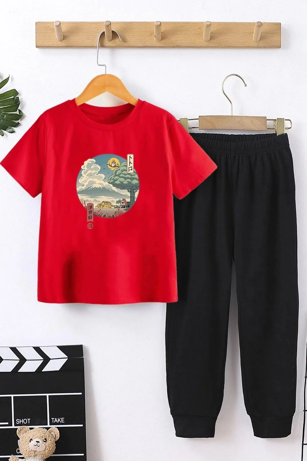 uyguntarz  Ukiyo E Bottom – Top-Trainingsanzug-Set für Kinder von Neighbor