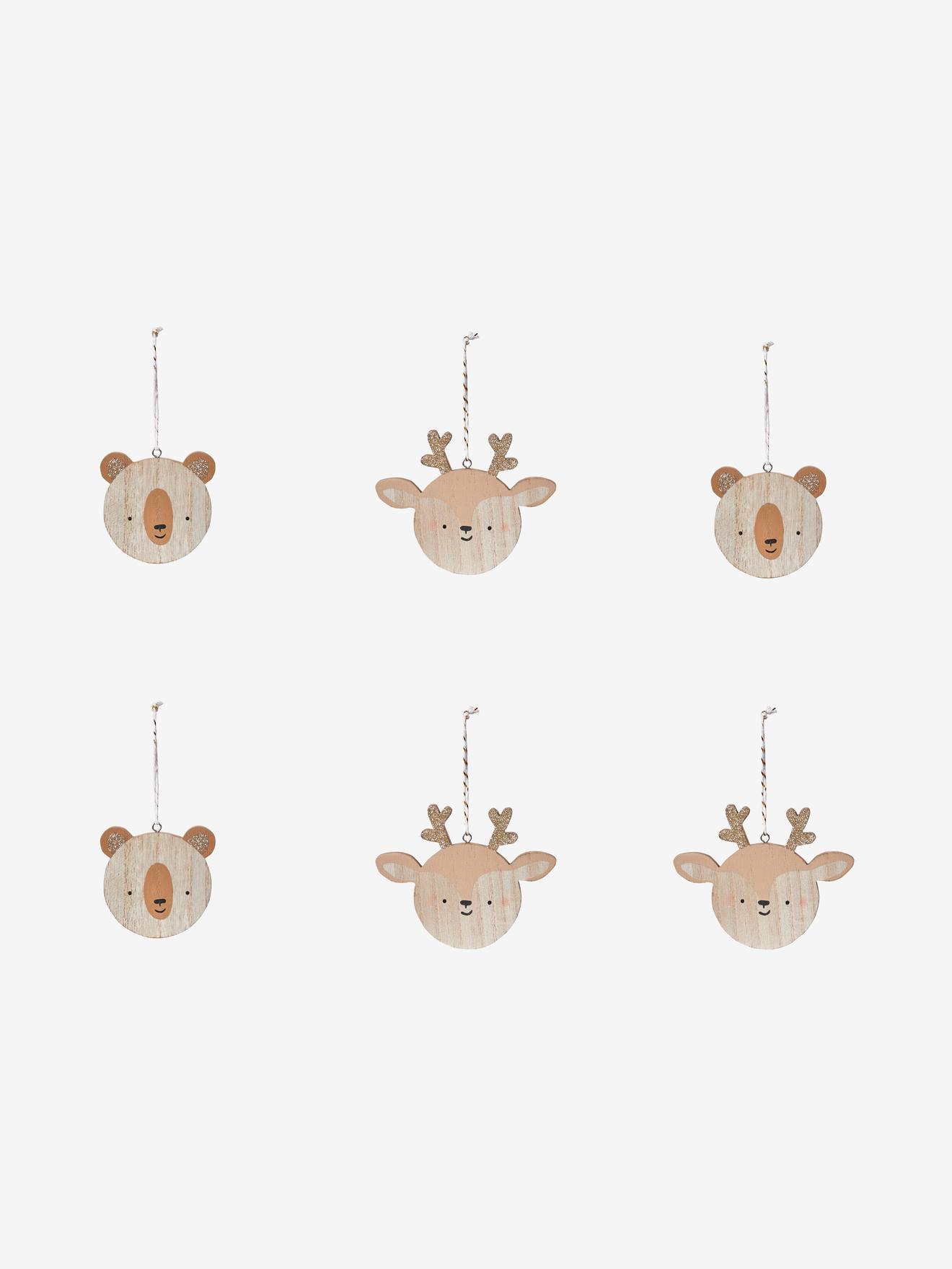 Vertbaudet 6er-Set Weihnachtsbaumdeko - pack natur
