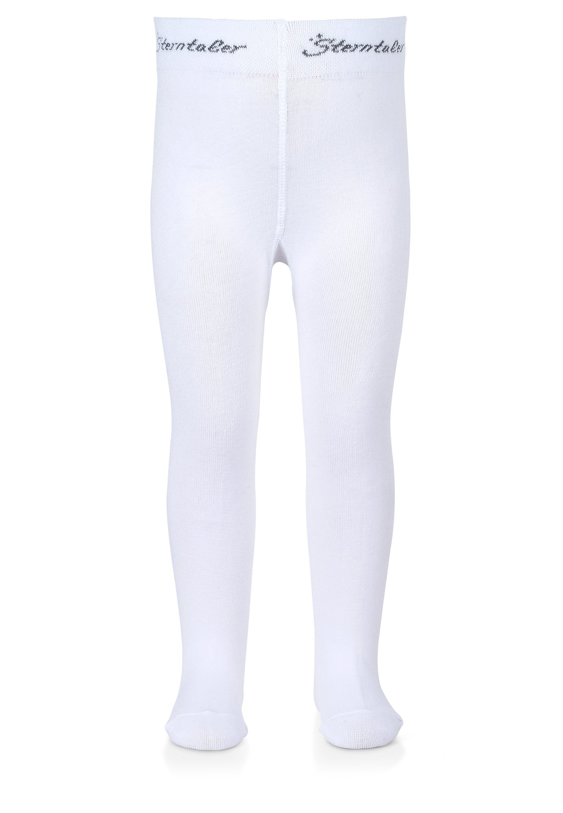Sterntaler® Strumpfhose Strumpfhose uni 100 DEN (1 St. Babystrumpfhose unifarbend, Strumpfhose Vollplüsch) Krabbelstrumpfhose aus Baumwolle und Komfortbund