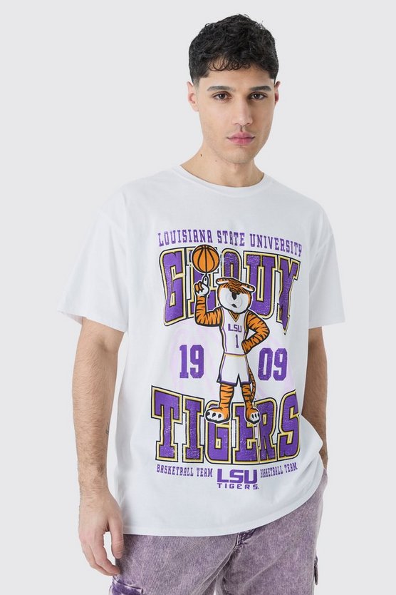 Oversize T-Shirt mit lizenziertem Tiger-Print