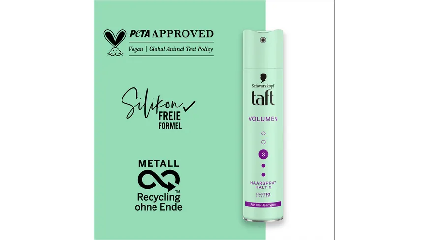 TAFT Haarspray Volumen alle Haartypen 250 ml Haltegrad 3 - mittlerer Halt 250 ml