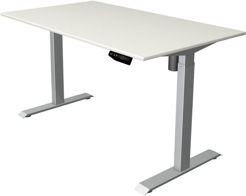 Kerkmann 10229310 Move 1 Elektrisch Höhenverstellbar Sitz-Stehschreibtisch Rechteckig Melamin;Stahl Silber 1.400 x 800 x 1.230 mm