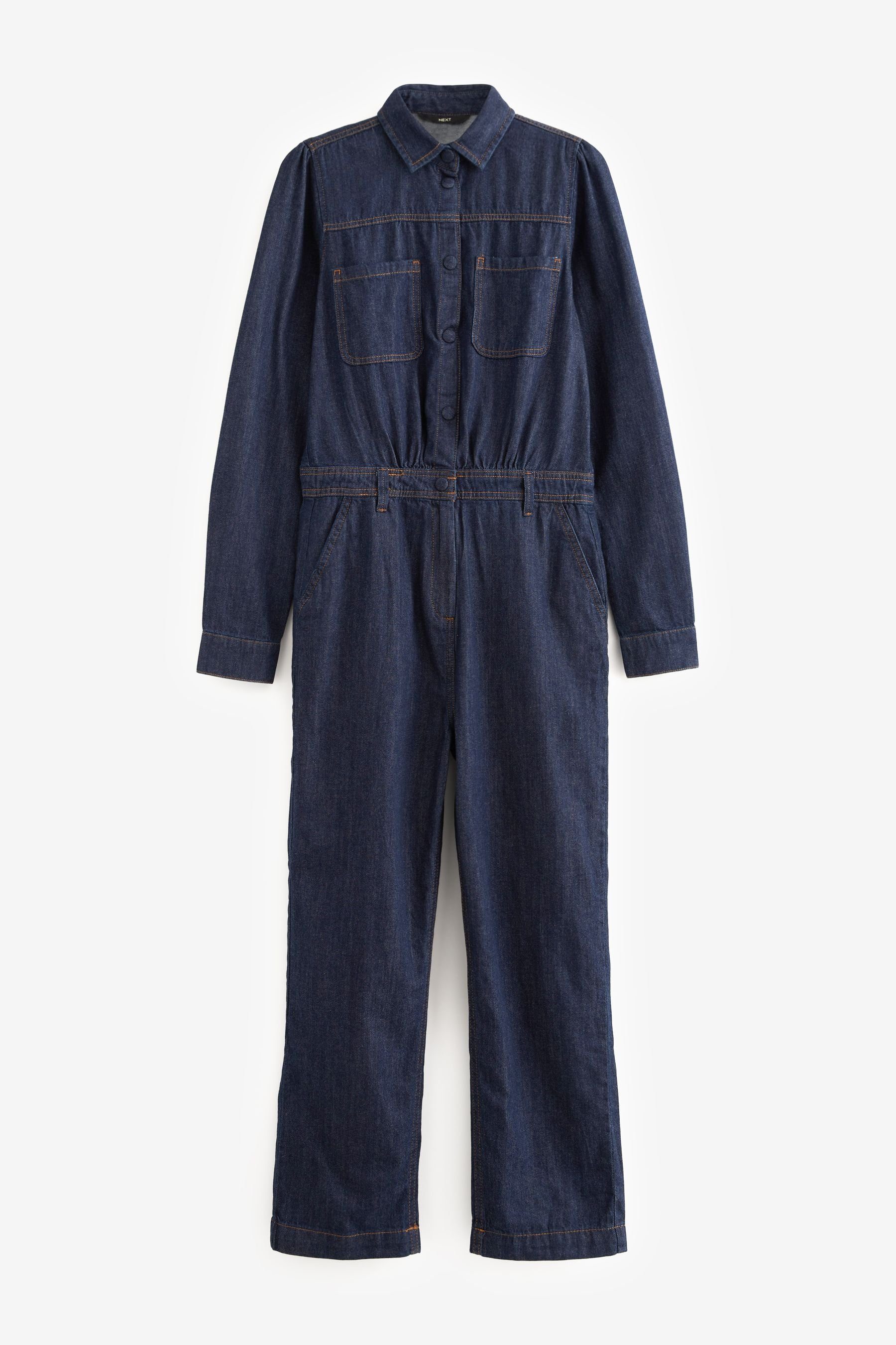 Next Jumpsuit Denim-Overall mit durchgehender Knopfleiste (1-tlg)