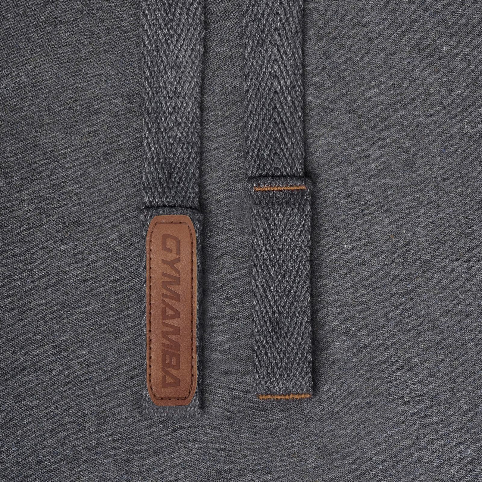 GYMAMBA Jogginganzug Herren leather dunkelgrau (2-tlg), mit Kapuze