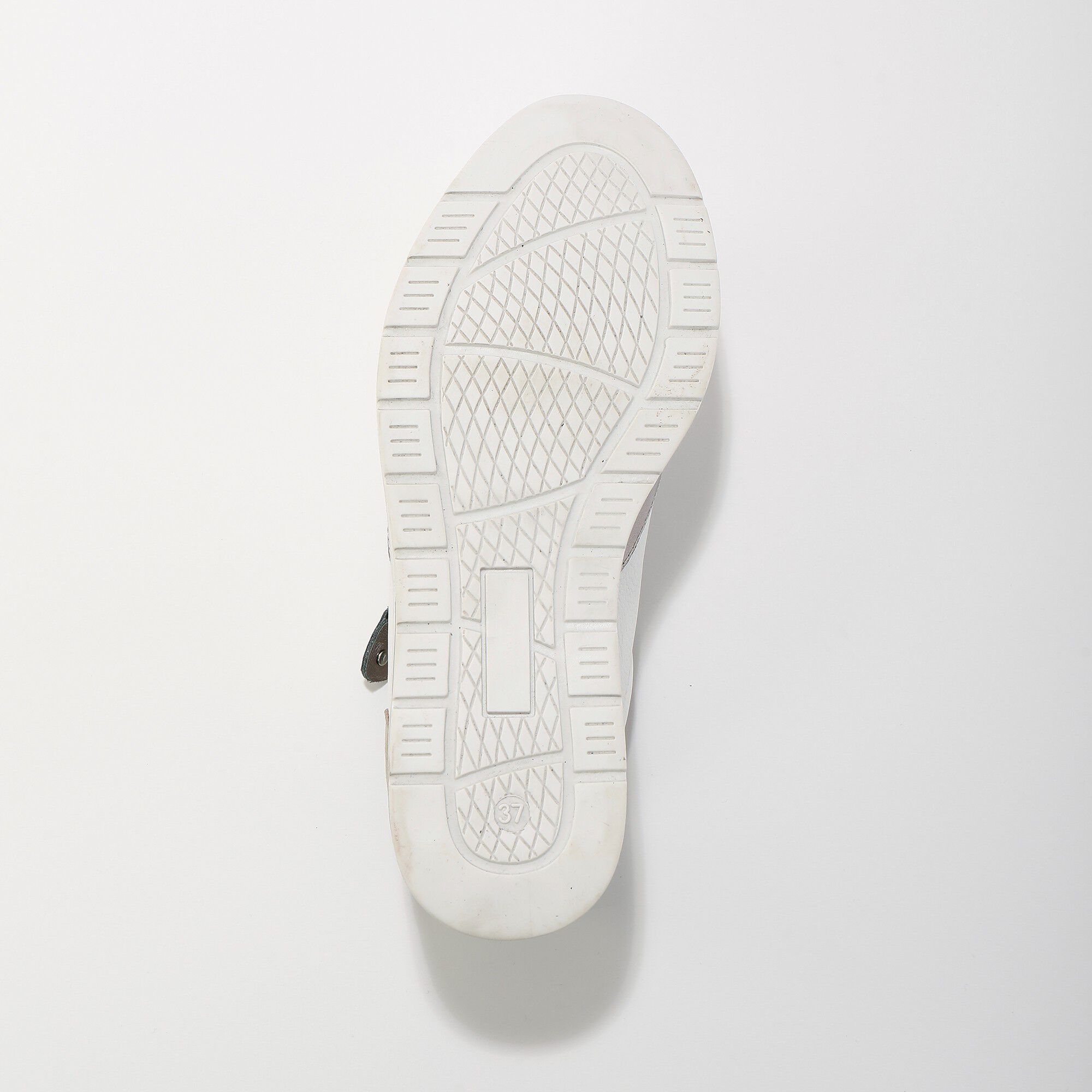 Sneakers à lacets zippées en cuir