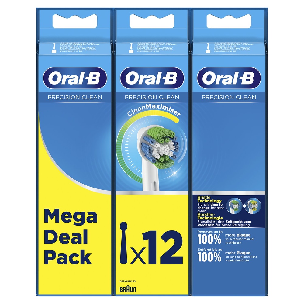 oral-b Oral-B Precision Clean Brossette Avec CleanMaximiser, 12 Brossettes De Rechange