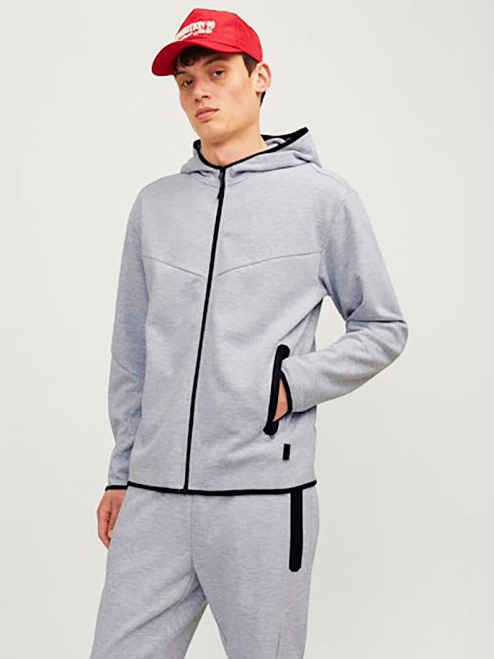 Jack & Jones Sweatjacke in Grau günstig kaufen