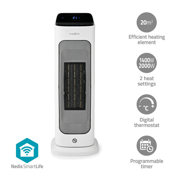 Keramik Heizlüfter, HTFA20WTW, 2.000 W, SmartLife