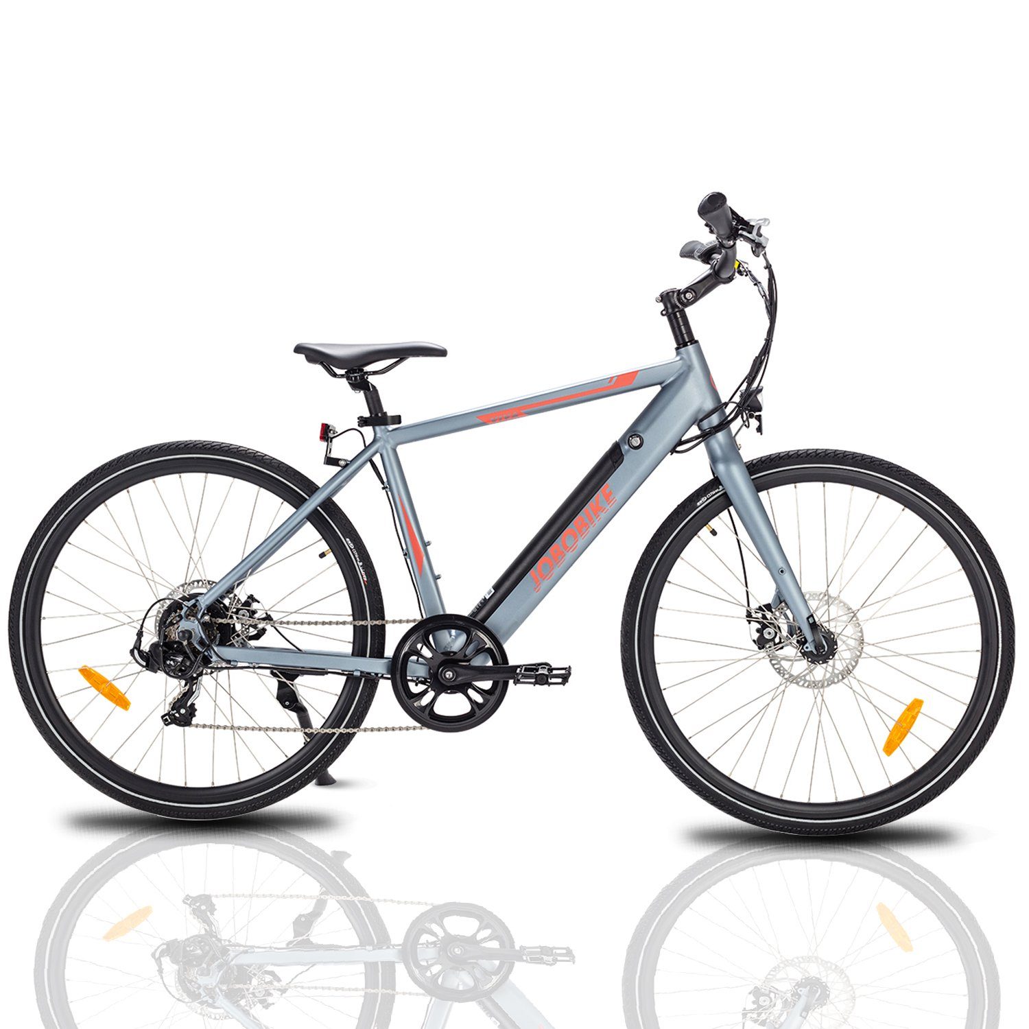 JOBOBIKE E-Bike 27,5 Zoll E-Trekking Viva mit 36V 10,4/14Ah LG Akku, 7 Gang Shimano, Kettenschaltung, Heckmotor, 375,00 Wh Akku, (Elektrofahrräder mit abnehmbar Akku), City-Pedelec für Damen Herren 160 - 185 cm