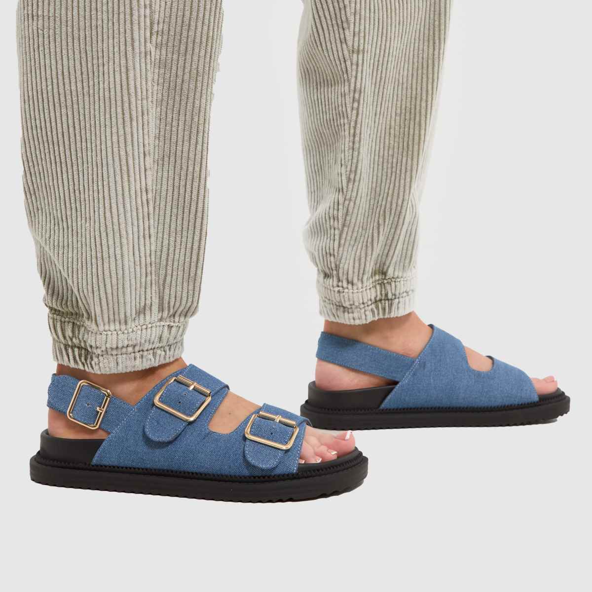 Schuh Talbot dupla csatos szandál kék színben