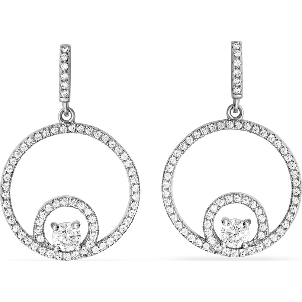 FAVS Boucles d'oreilles à fermoir à poussette 925 Argent Boucles d'oreilles