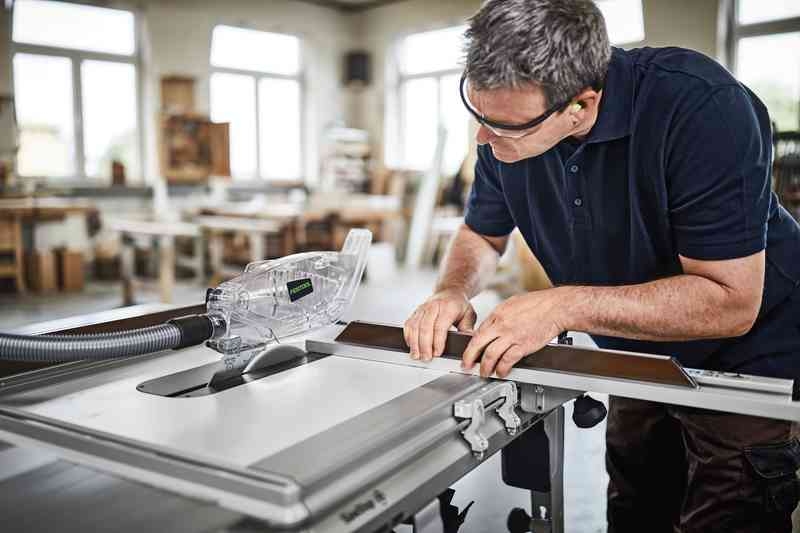 Sierra circular de mesa Festool 575828 TKS 80 EBS-Set de 254 mm con protección SawStop.