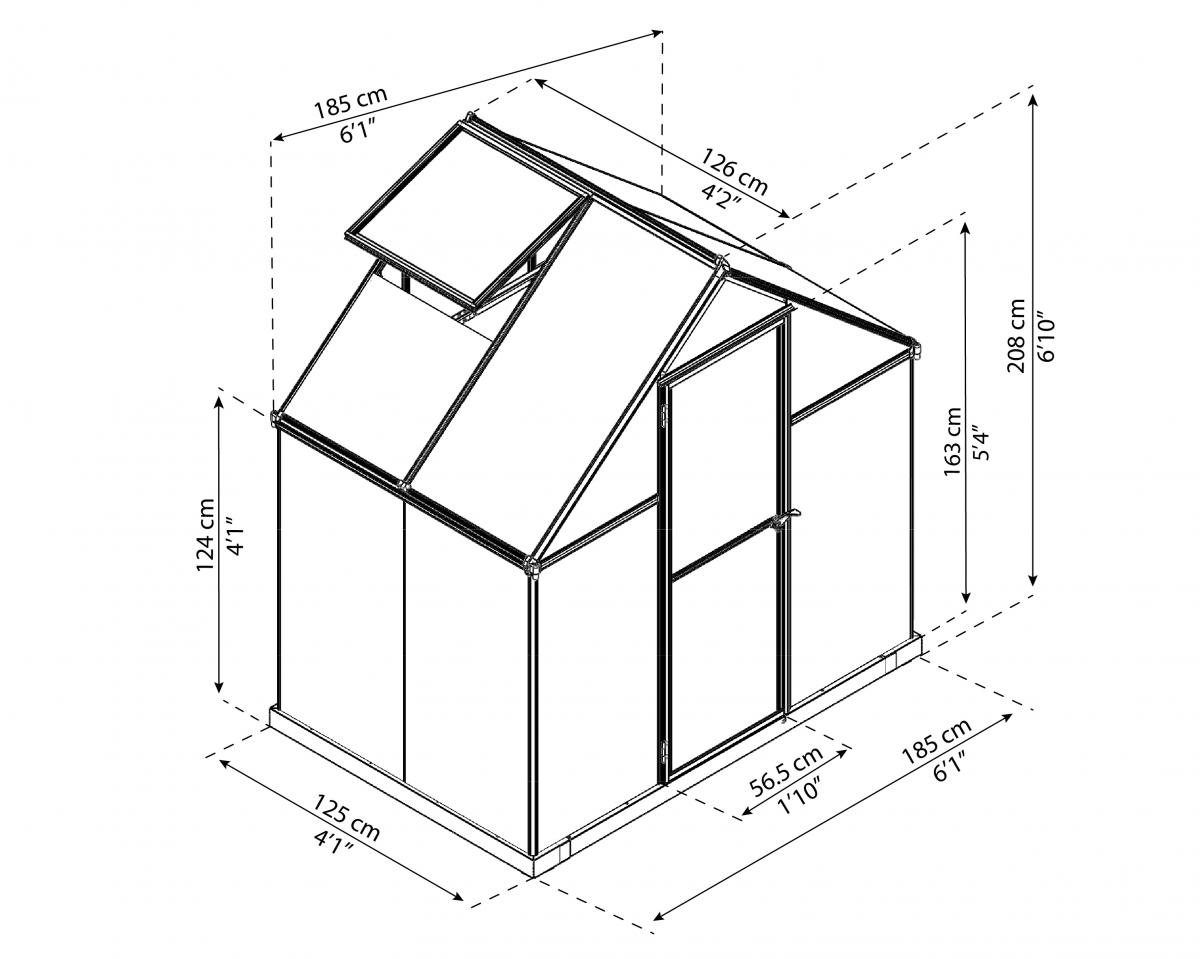 Canopia by Palram Mythos 6x4 Gewächshaus –grün