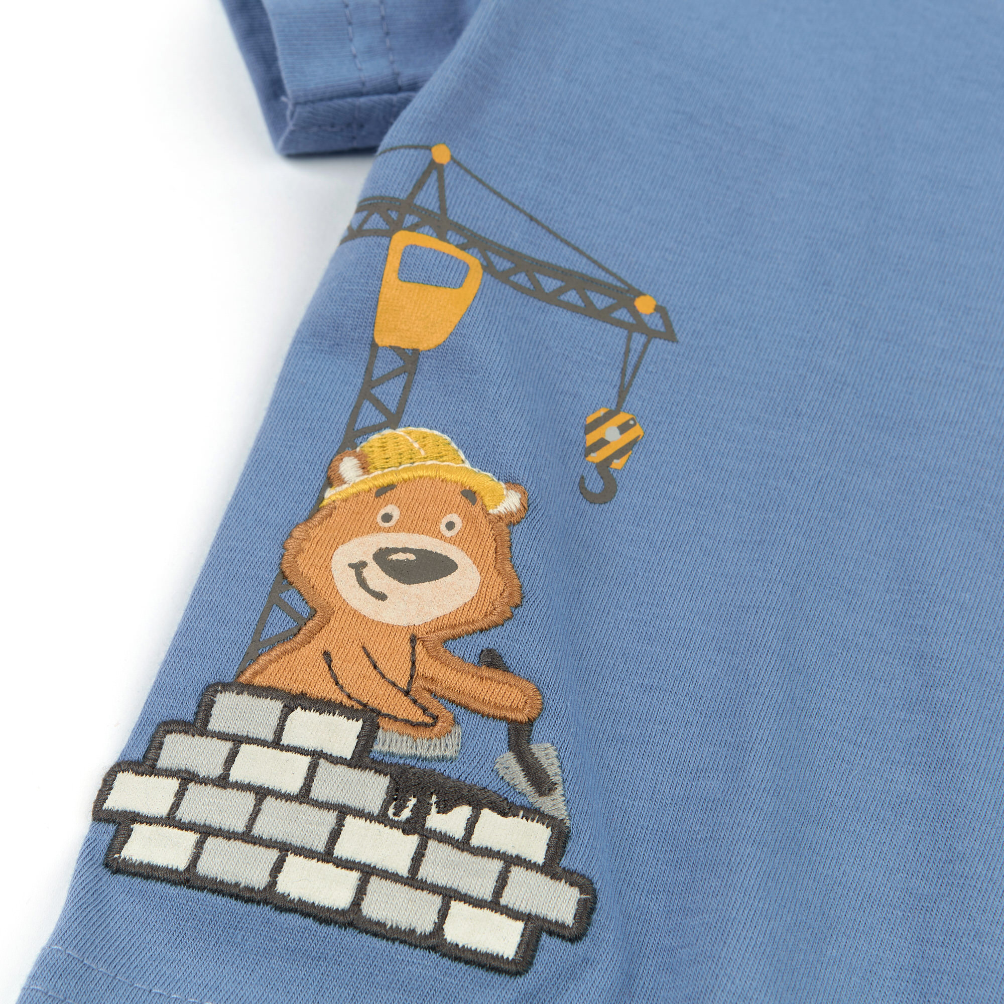 Baby T-Shirt mit Kran Motiv
