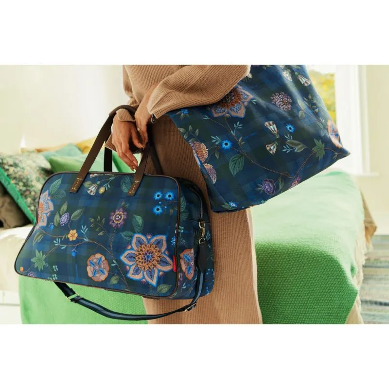Pip Studio Tovy Weekend Bag Medium Flores Felices - Dark Blue