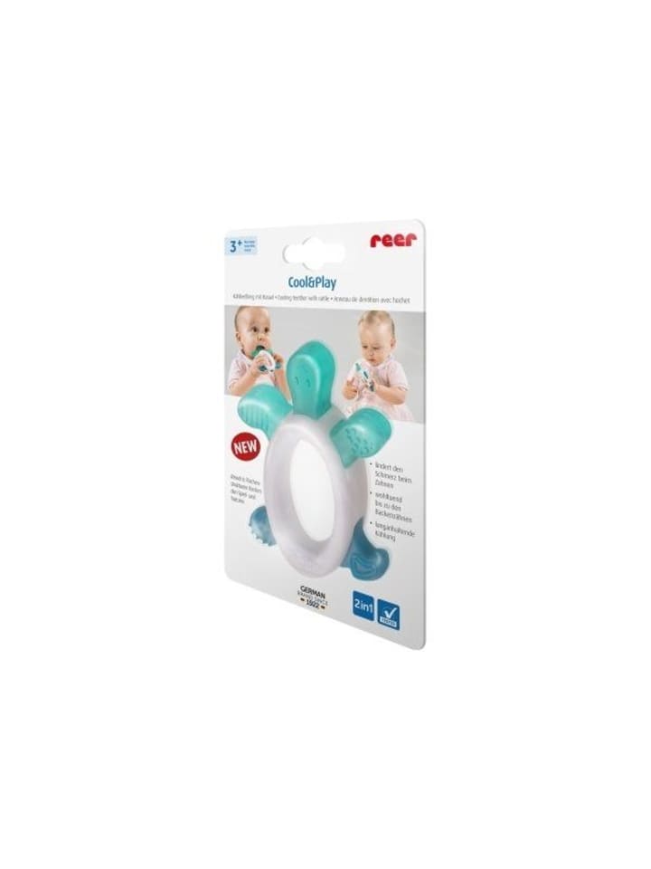 Reer Cool&Play Kühlbeißring mit Rassel in Mehrfarbig ab 3 Monate günstig kaufen onesize