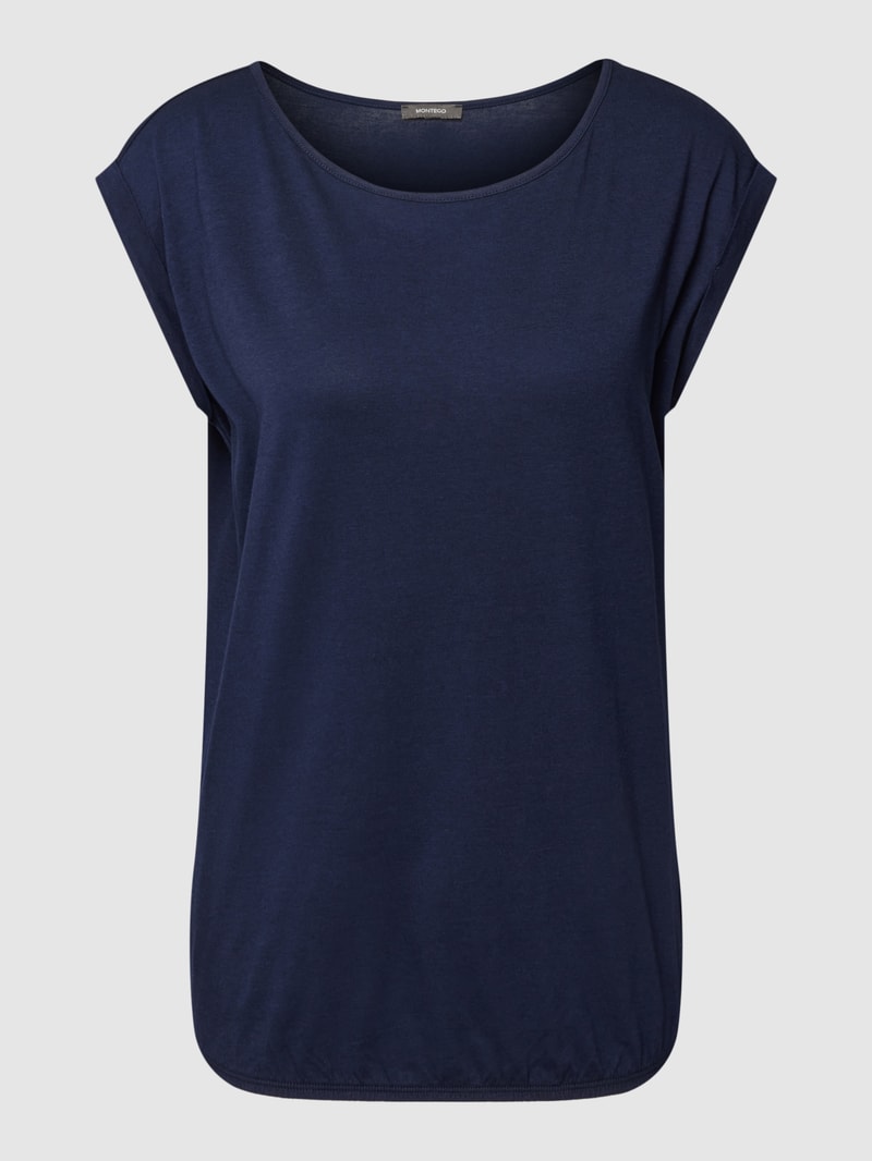 T-Shirt mit Fledermausärmeln in dunkelblau