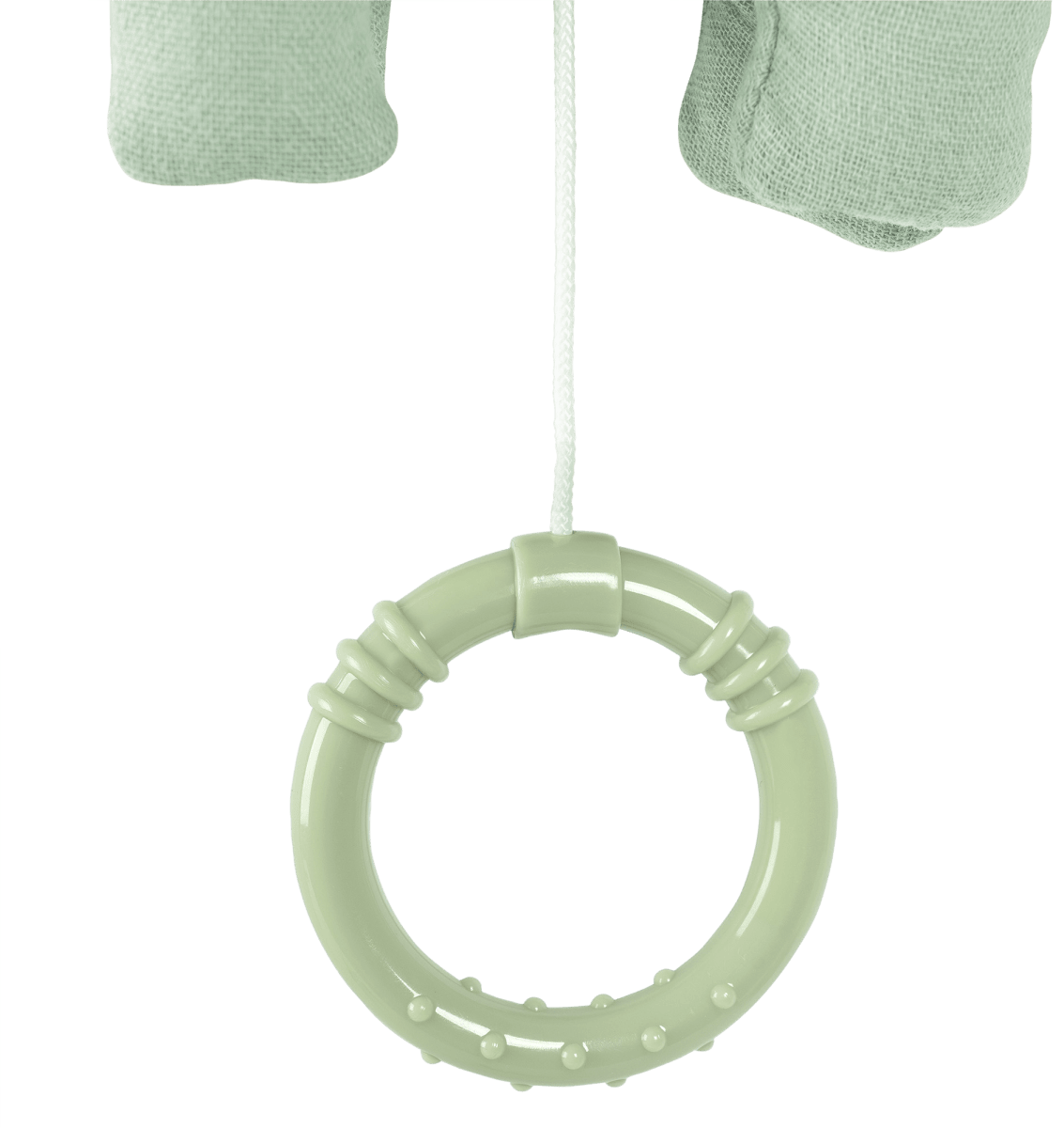 Spieluhr Dino aus Musselin, grün, 1 St