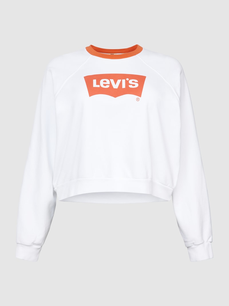 PLUS SIZE Sweatshirt mit Label-Print Modell 'VINTAGE' in weiß