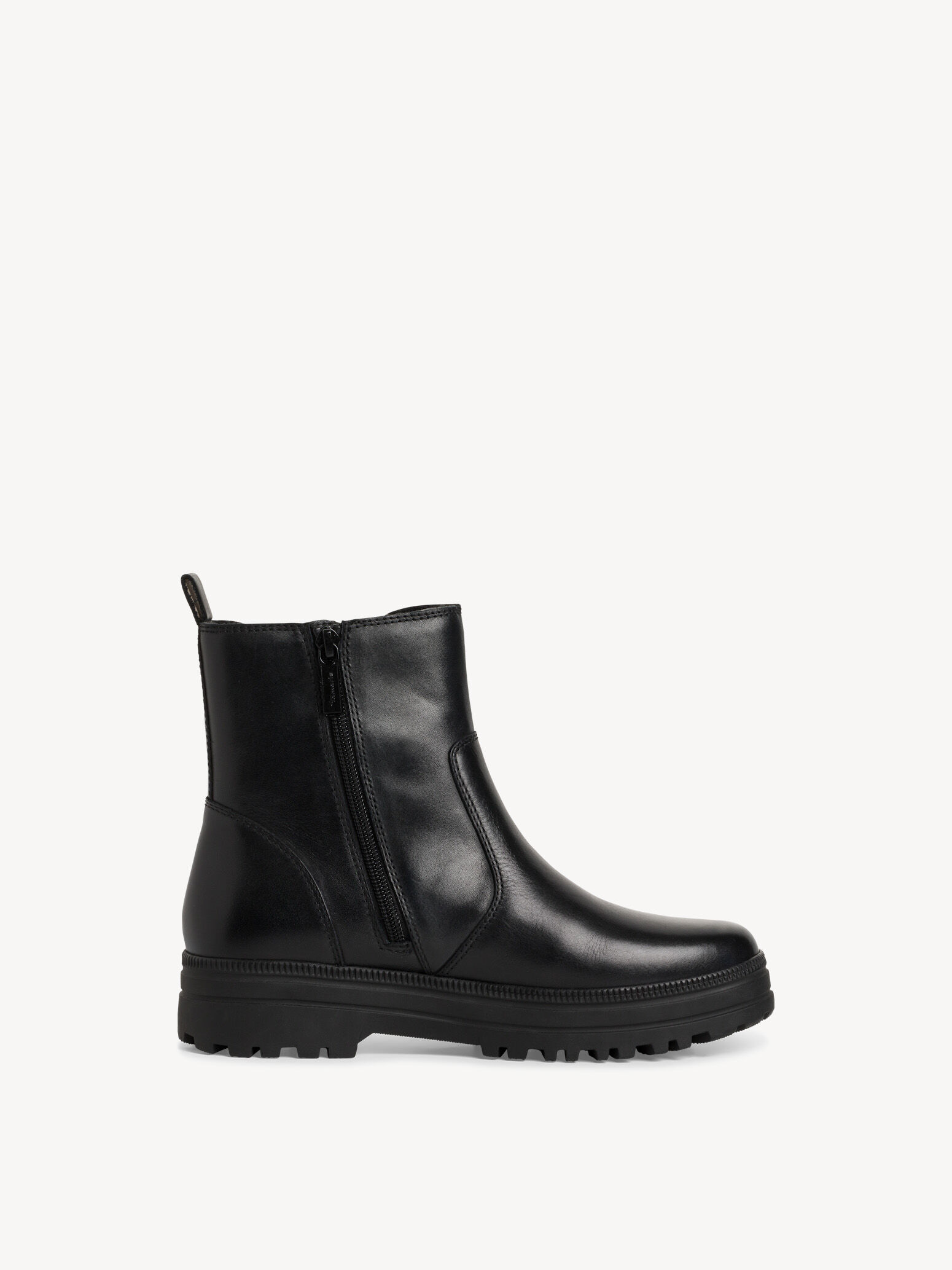 Bottine en cuir - noir